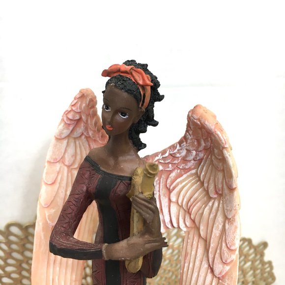 Meerchi African American Angel Playing Harp VTG - Picture 7 of 14